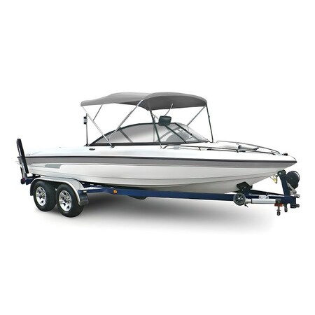 Eevelle 3 Bow Bimini Boat Top with Hardware 72in LONG, 46in HIGH, Fits 54in-60in - Charcoal SSE-463B60-CHG